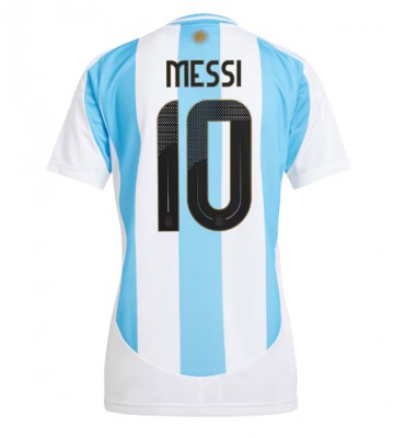 Argentina Lionel Messi #10 Primera Equipación Mujer Copa America 2024 Manga Corta